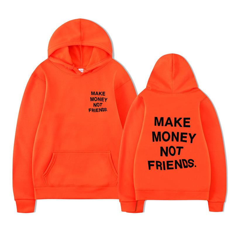 Autumn Men'S Wear Make Money Not Friends Printed Sweater, Hoodie Men