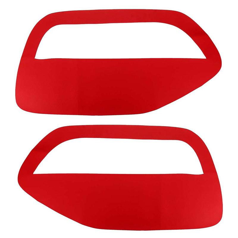 

For Ford Mustang 2005 2006 2007 2008 2009 2pcs Microfiber Leather Interior Car Front Door Handle Armrest Panel Cover Trim красный