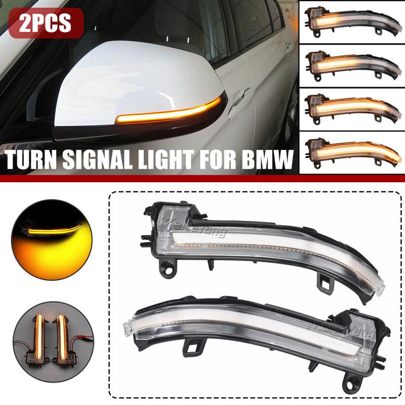 Car Mirror Dynamic Blinker LED Turn Signal Light For BMW F20 F31 F36 F22 Smoked Sequential Flashing Lamp For BMW 1 2 3 4 Series