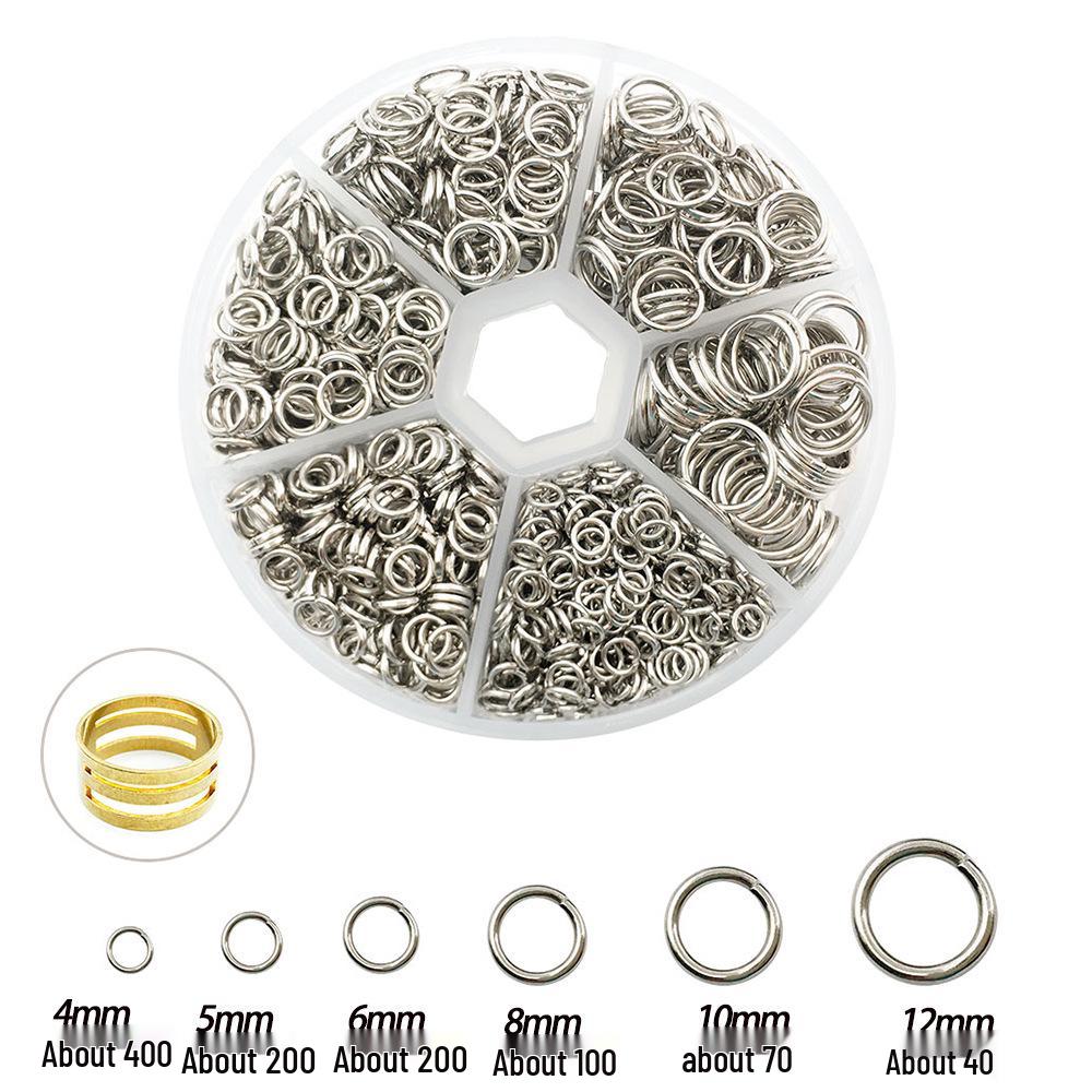 Cross Direct 1010pcs Single Loop Open Iron Jump Rings for DIY Handmade Jewelry, Boxed Accessories.