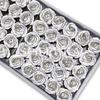 24pcs 4x6cm Artificial Chanson Rose Black Border Small Fragrant Flowers Decoracion Flower Box Wedding Bouquet Christmas Gift
