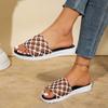 High-top Large-size Flip-flops, New Style Round-toe Open-weave Beach Shoes