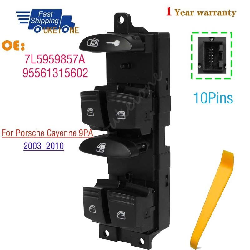 

95561315602 7L5959857A For Porsche Cayenne 9PA 2003-2010 Master Driver Side Window Door Lock Unlock Power Switch Car Parts