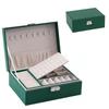 Double-Layer Lockable Jewelry and Ornaments Storage Box with Large Capacity