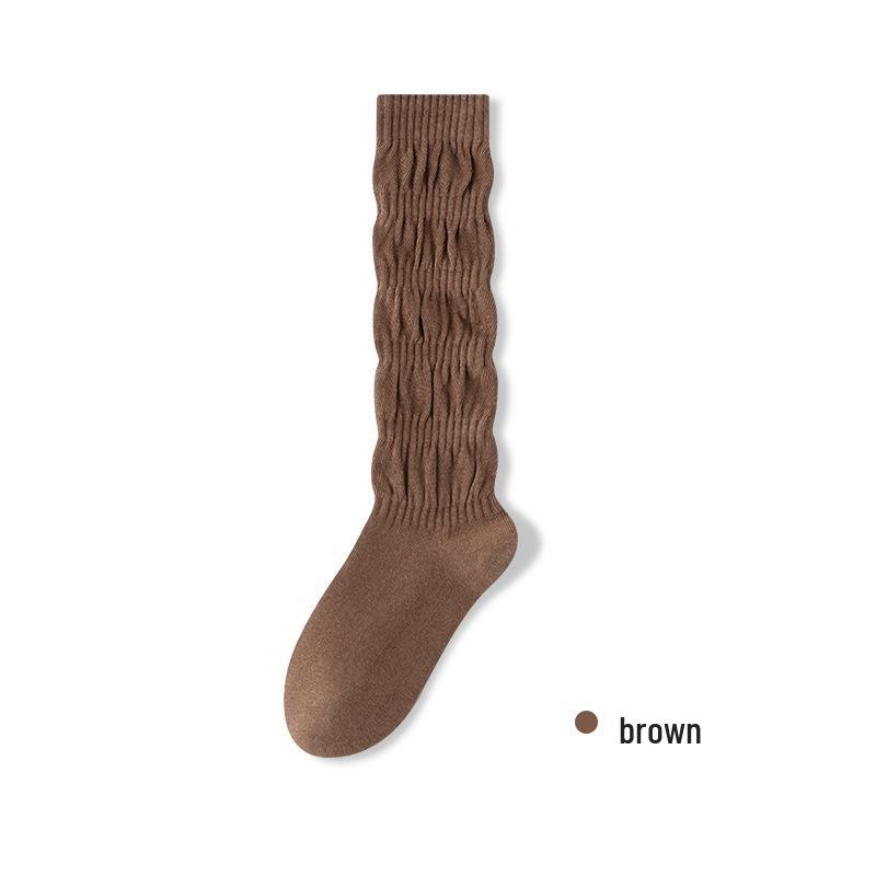 Women's Thickened Warm Mid-Calf Socks - White Boneless Leg Warmers for Autumn/Winter