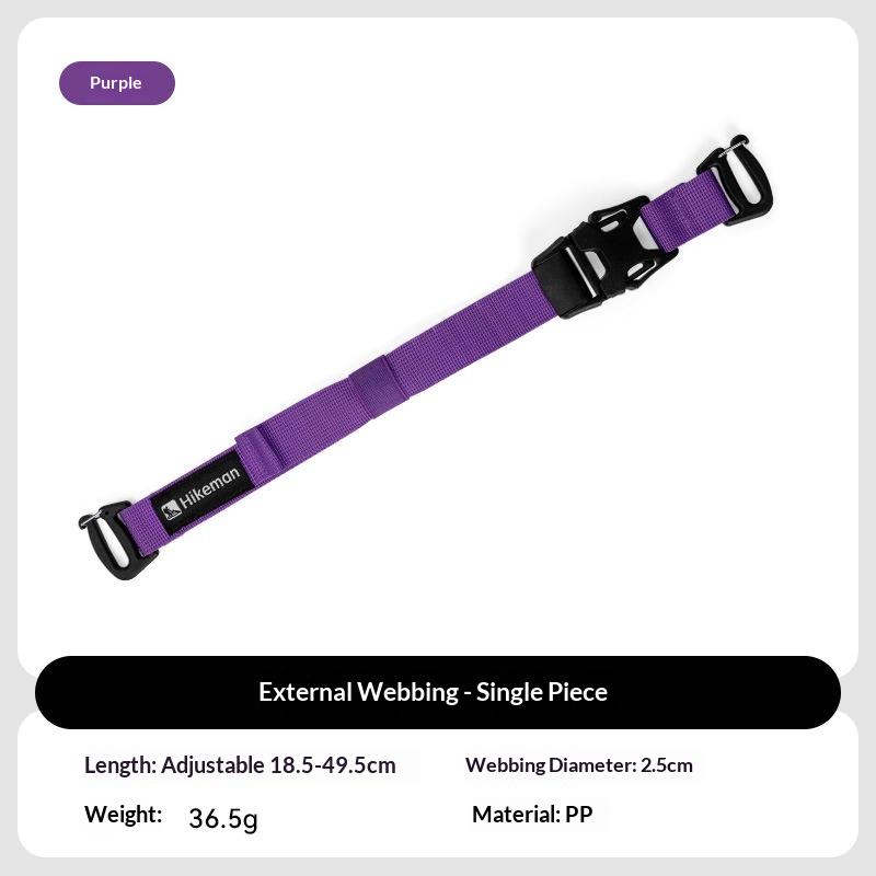 1Pcs Outdoor Hiking Travel Backpacking Straps Adjustable 18.5-49.5Cm Luggage Straps Wear-Resistant Buckle Fixed Packing Straps