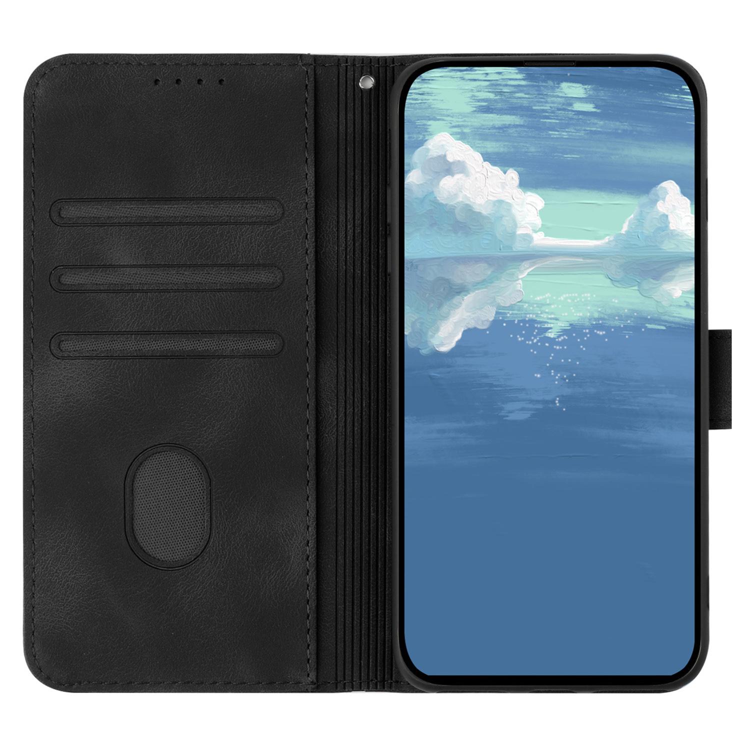 

YX0040 Для Honor 200 Pro 5G Wallet Case Geometry Printed Leather Phone Cover Coffee