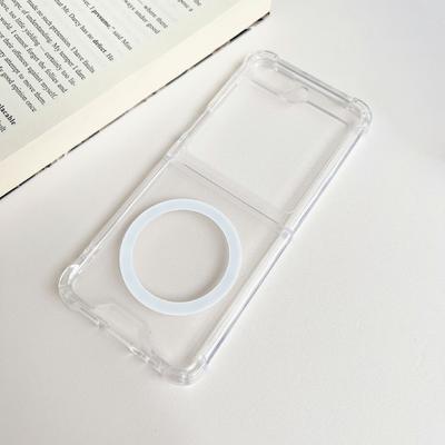 For Samsung Galaxy Z Flip5 5G Clear Protective Case Hard PC Magnetic Phone Cover
