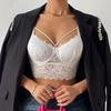 Summer New Arrival Base Sexy Sexy Lace Lace Fashion Perspective Crop Top Open Back Fashion Wind Small Sling