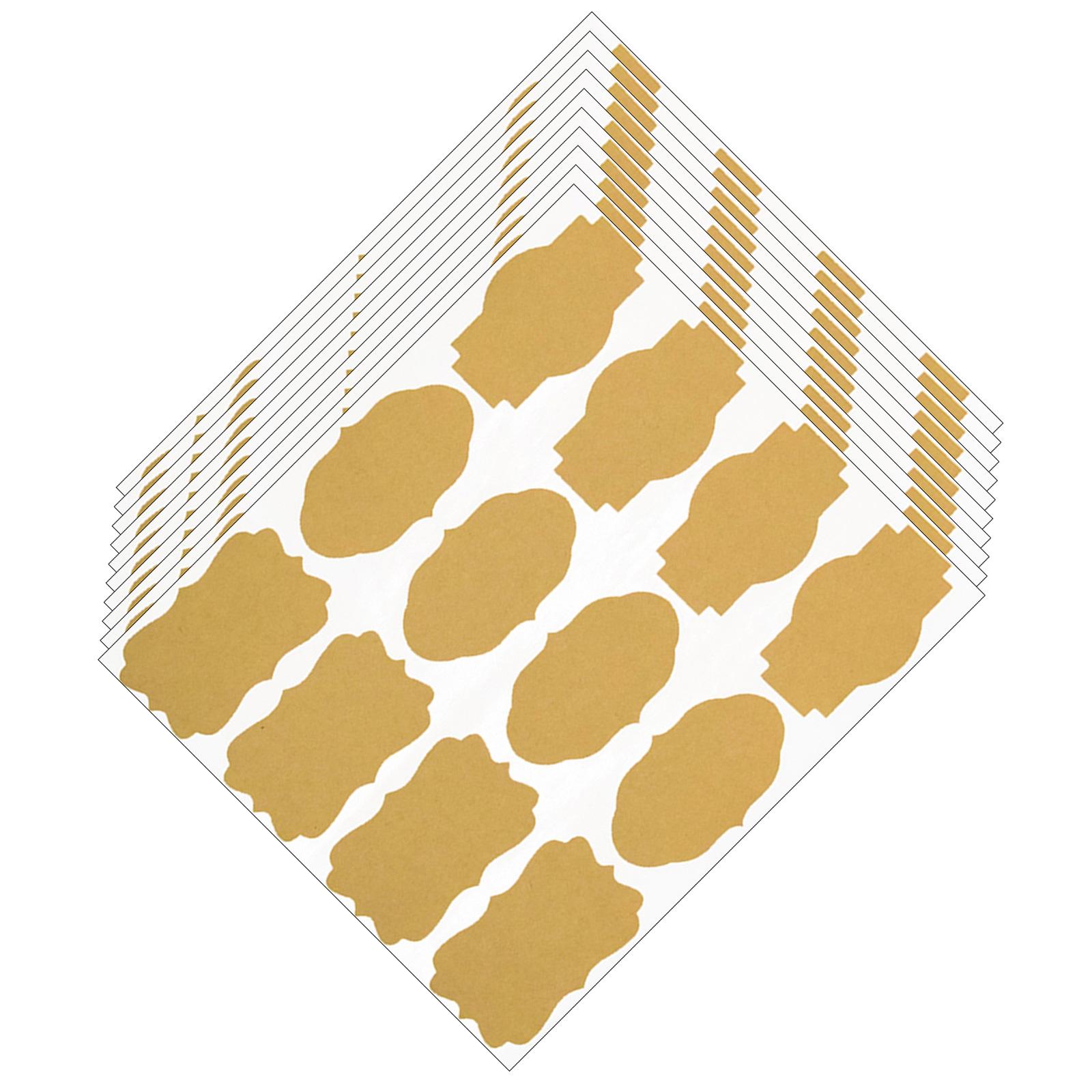 

120 шт. самоклеящиеся подарочные наклейки из крафт-бумаги необычной формы для банок с эфирными маслами, поделок и предметов домашнего обихода 49