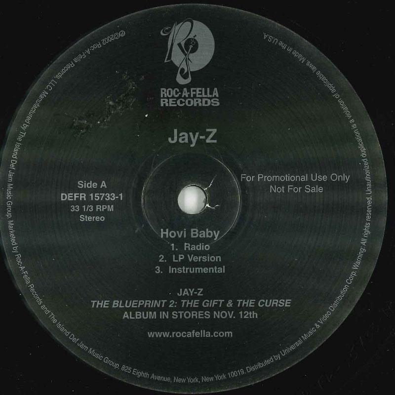 12inch Record JAY-Z - Hovi Baby / U Don't Know (Remix) DEFR157331 Roc-A-Fella Rec 2002 US Rap & Hip-Hop/R&B Used