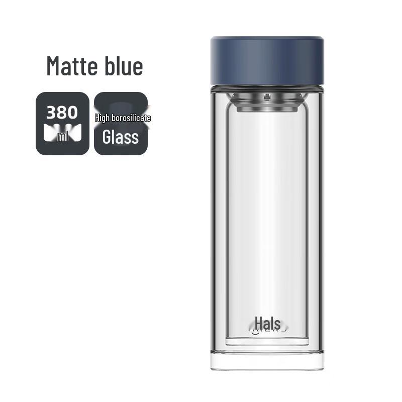 HAERS Double-Layer Glass Tea Cup with Infuser