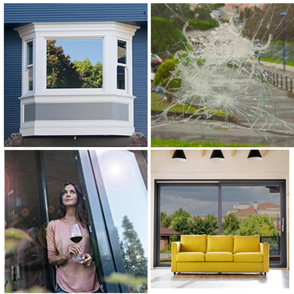 

50 x 500cm Window Privacy Film Office Home Balcony One Way UV Blocking Static Cling Glass Film Silver