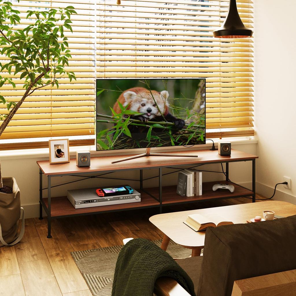 WLIVE TV TV Low Width Low TV Large TV Compatible with AV Corner TV Living Bedroom ADSG621 Brown Stand, Board, Board, 150cm, Type, Stand, Vintage,