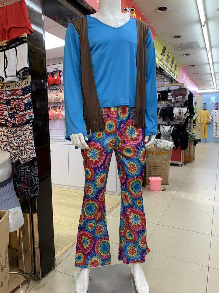 80s Hippie Halloween Unisex Costumes & Masquerade Ball Stage Attire