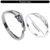 2Pieces Personality Angel Devil Wings Open Ring for Men Women Adjustable Gift