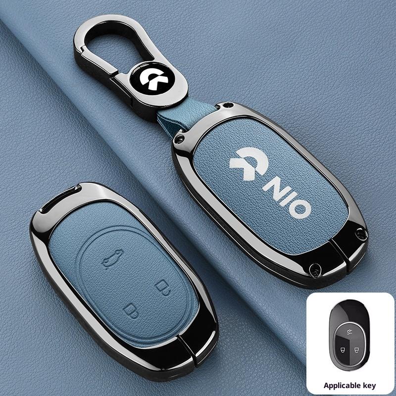 Zinc Alloy Leather Car Key Key Case For Nio Et7 Et5 For Nio Nio Es6 Es8 Ec6 Et7 Key Fob Car Key Case