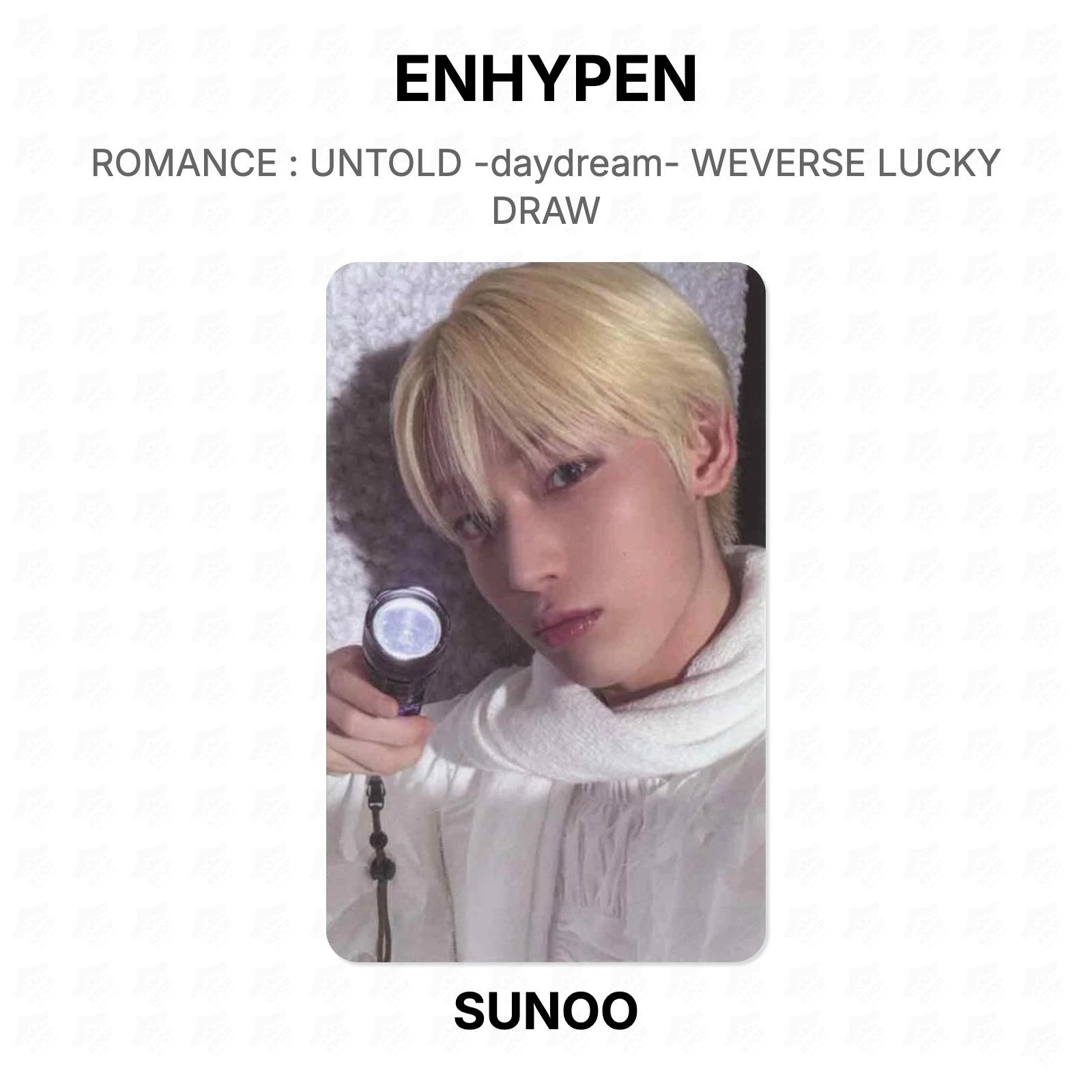ENHYPEN ROMANCE : UNTOLD -daydream- WEVERSE LUCKY DRAW Official Photocard SUNOO