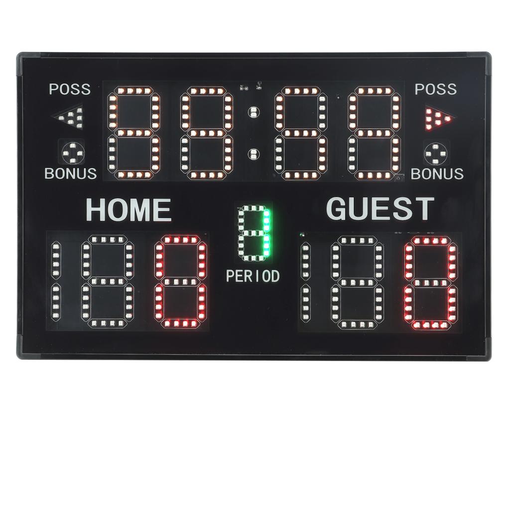 11 Position Basketball Scoreboard Battery Powered LED Digital Scoreboard for Multisports   Black