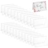 24pcs Name Plastic Table Top Display Stand Clear 15x7.5cm