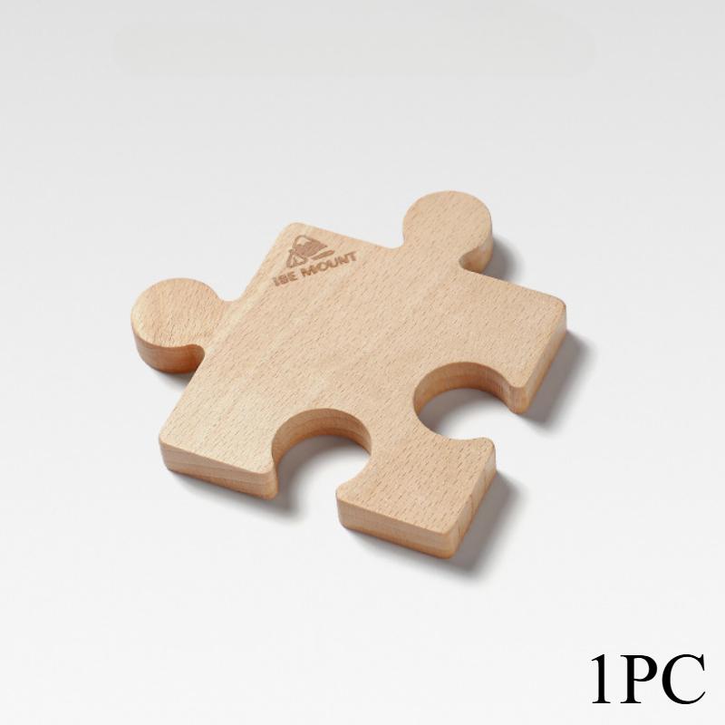 1/4Pcs Walnut/Beech Cup Mat Jigsaw Puzzle Cup Mat Heat Insulation Wood Cup Coaster Tea Coffee Cup Pad Placemats for Home Outdoor