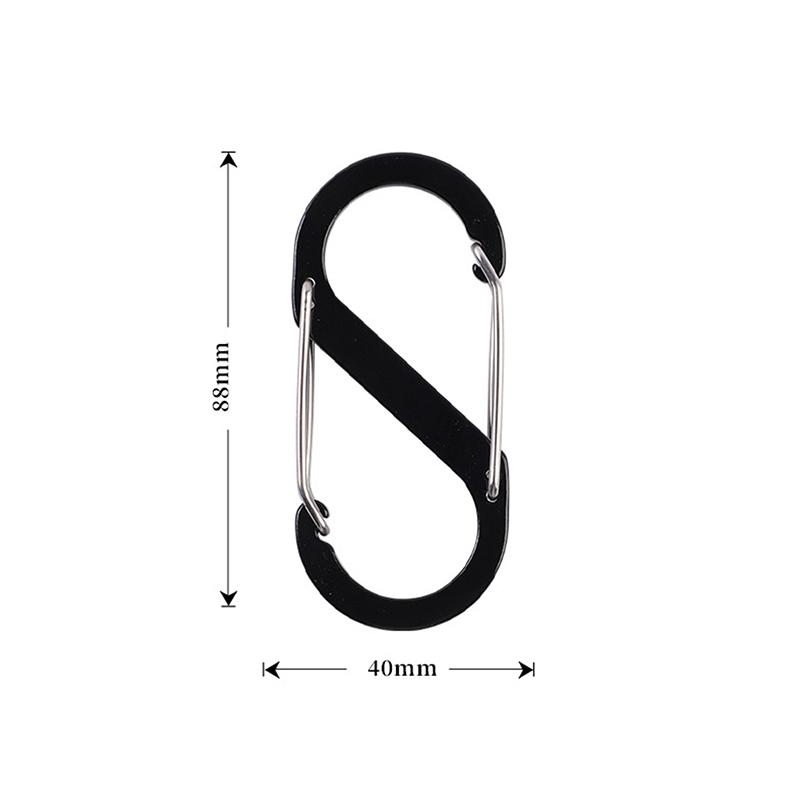 

Большой карабин из алюминиевого сплава типа S с замком, большой размер, крючок для брелока, противоугонный, для кемпинга, рюкзака, пряжка, ключ-замок, инструмент чёрный