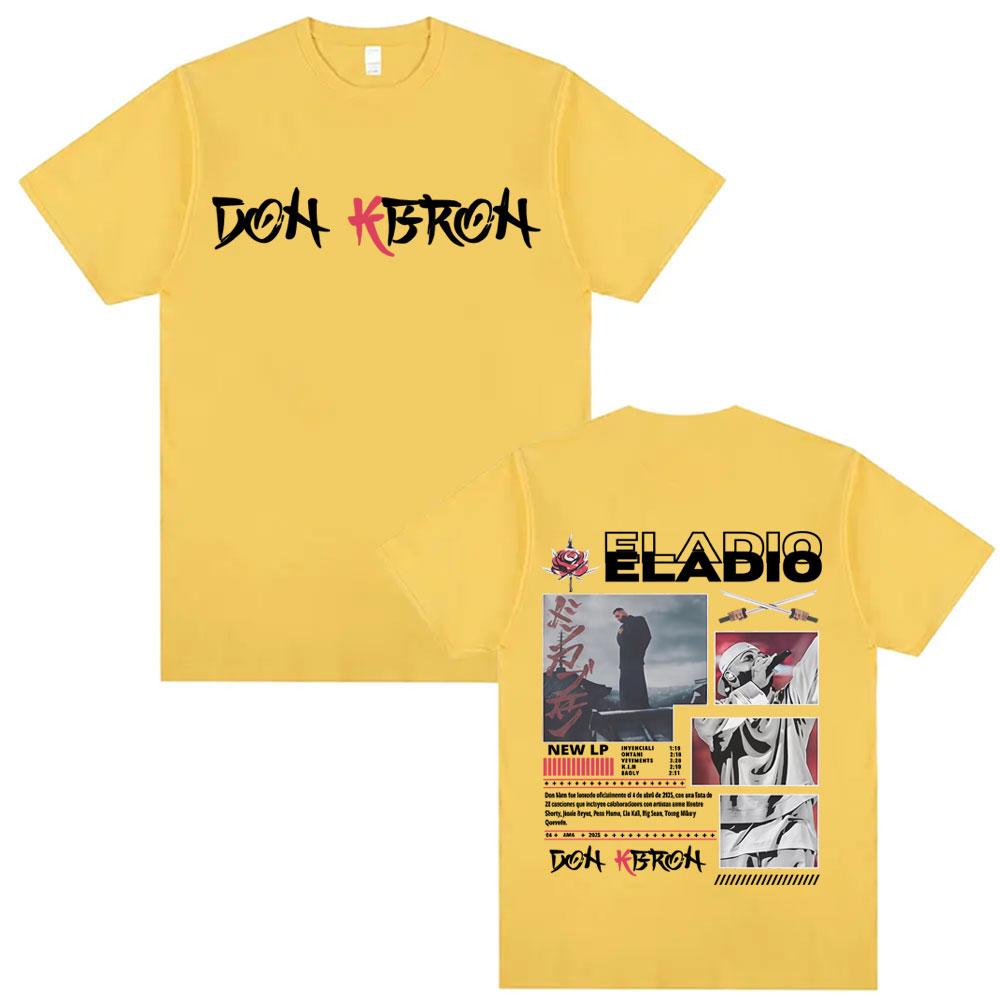 Rapper Eladio Carrion New Album 2025 Tour Tshirts for Unisex Fashion Gothic 100 Cotton Tshirt Short Sleeve Casual Cotton T Shirt