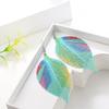 Ethnic Hollow Colorful Leaf Pendant Drop Women Statement Hook Earrings Jewelry
