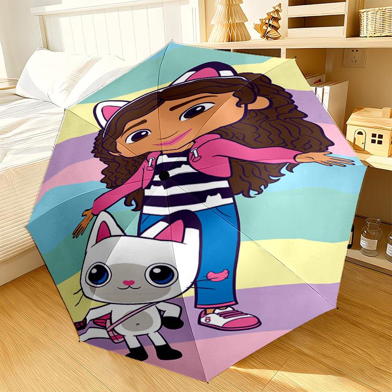Colorful Friends Dollhouse Umbrella 8-Frame for Travel, Camping, Casual Lightweight Portable Umbrella, Essential for Every Family Holidays Gift
