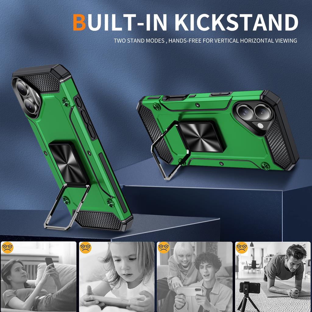 For iPhone 16 Case Military Grade Anti-Drop TPU+PC Phone Shell