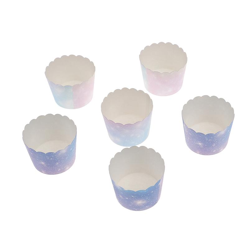 50Pcs Regenbogen Cupcake Liner Für Backen Gradienten Cupcake Wrapper Backen Tassen
