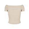 Urban Classics Womens/Ladies Ribbed Off Shoulder T-Shirt