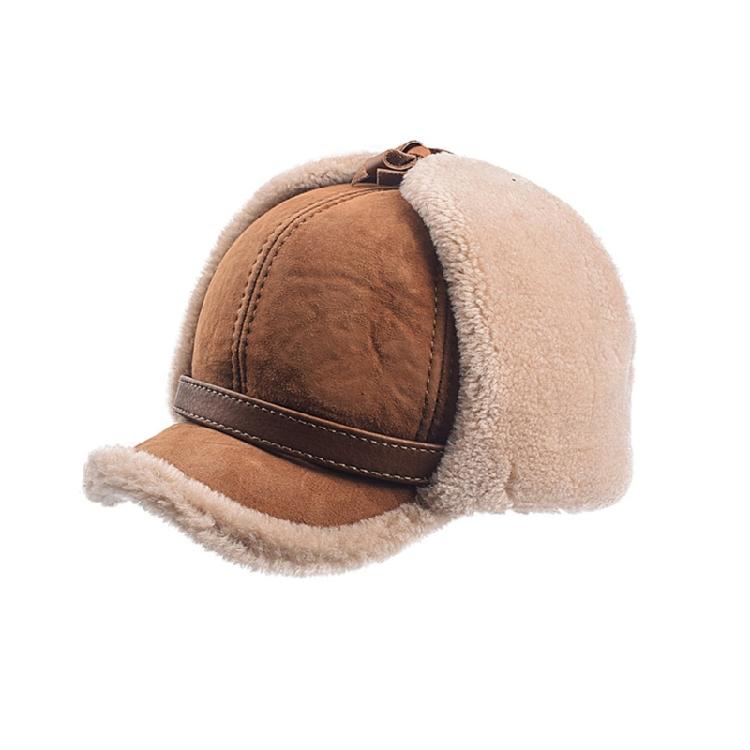 Men Women Sheepskin Wool Hat Cold Weather Hiking Hat Warm Cycling Skiing Hat