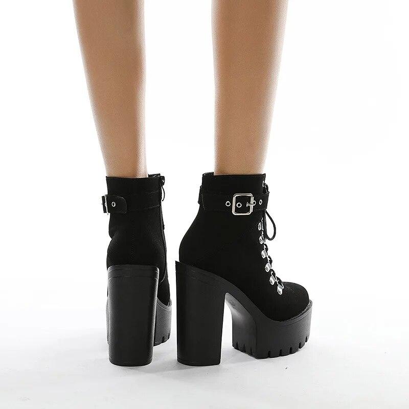 Obcasy 13cm 2024 Europejskie i Amerykańskie Klamra Pasek Krótkie Buty Sceniczne Nowe Seksowne Buty do Występów LHX