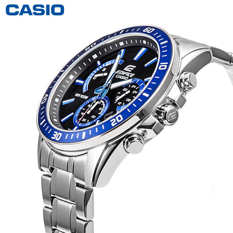 Casio EDIFICE Herz des Ozeans 100 Meter Wasserdicht Quarzwerk Edelstahlarmband Japanische und Koreanische Uhr Herrenuhr EFR-552D-1A2VUPRD