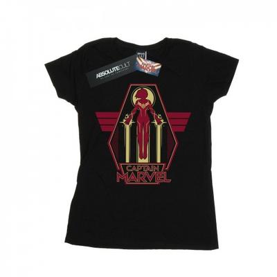 Womens/Ladies Captain Marvel Flying Warrior Cotton T-Shirt