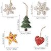 62KD Christmas Snowflake Star Heart Refrigerator Sticker Christmas Decoration Accessories Hanging Pendant