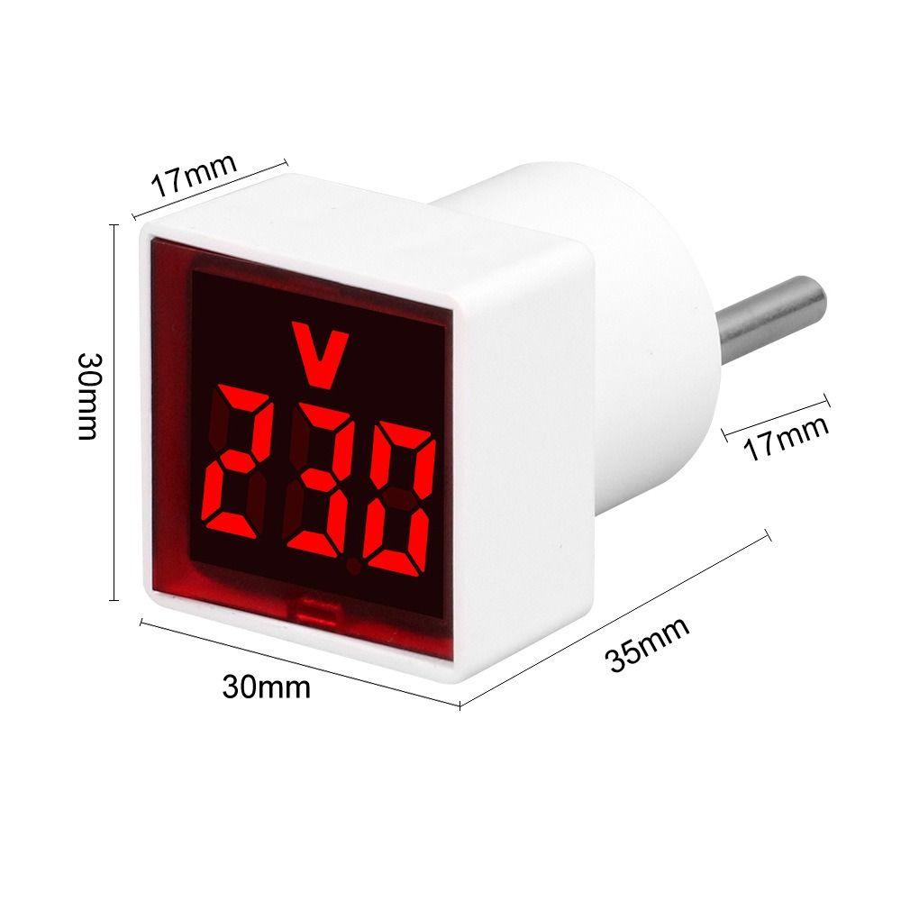 LED Square Voltmeter 220V/230V Voltmeter Portable Voltage Measurement Monitor
