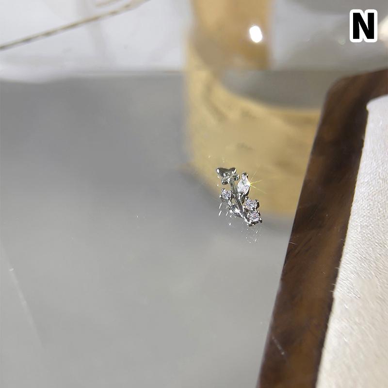 

New Butterfly Zircon Rhinestone Nail Accessories Sparkling Rhinestone Bow Tie Chain Luxury French Nail Decoratio