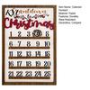 Creative Gift for Friends Wooden Christmas Countdown Calendar, 25 Days Advent Calendar Sign with Sturdy Garden Hanging Movable Wreath Marker,
