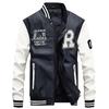 Young Men's Casual PU Leather Jacket, Baseball Stand Collar – Trendy Spring/Autumn Outerwear 7701.