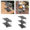Camping Folding Storage Rack Desktop Stable Outside for Fishing Hiking Beach