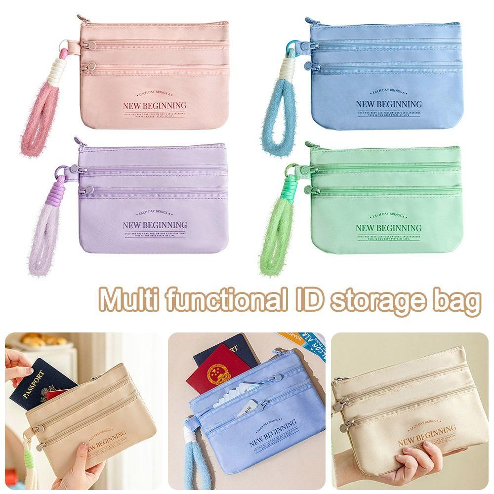 Three Layer ID Storage Bag Portable Card Holder Handbag Passport Protective Cover  Passport ID Card