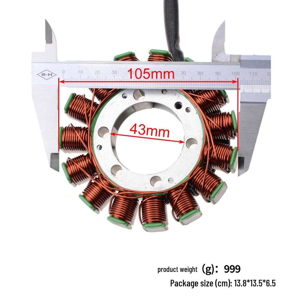 GOOFIT Electromagnetic Stator (15 Coil, 3 Wire) for YFM550 ATV 2007-2014