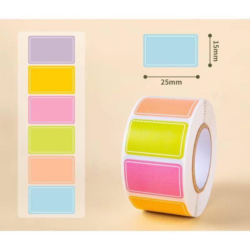 800/500/400pcs roll Colorful Waterproof Self Adhesive Labels Name Tags for Bottles Handwriting Notes Spice Stickers