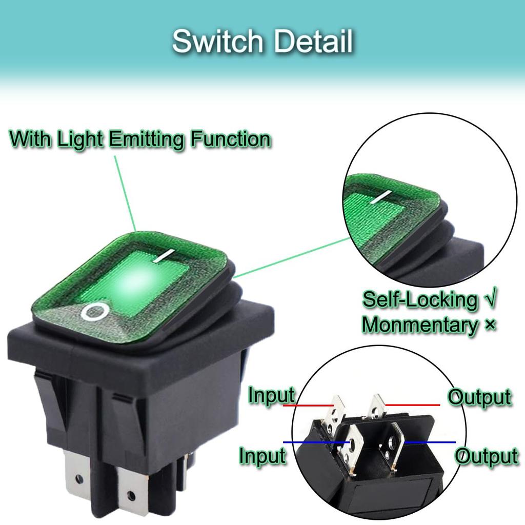MKBKLLJY Inline Cord Box Waterproof Switch 1 Way Junction Box PG9 Cable Grand IP66