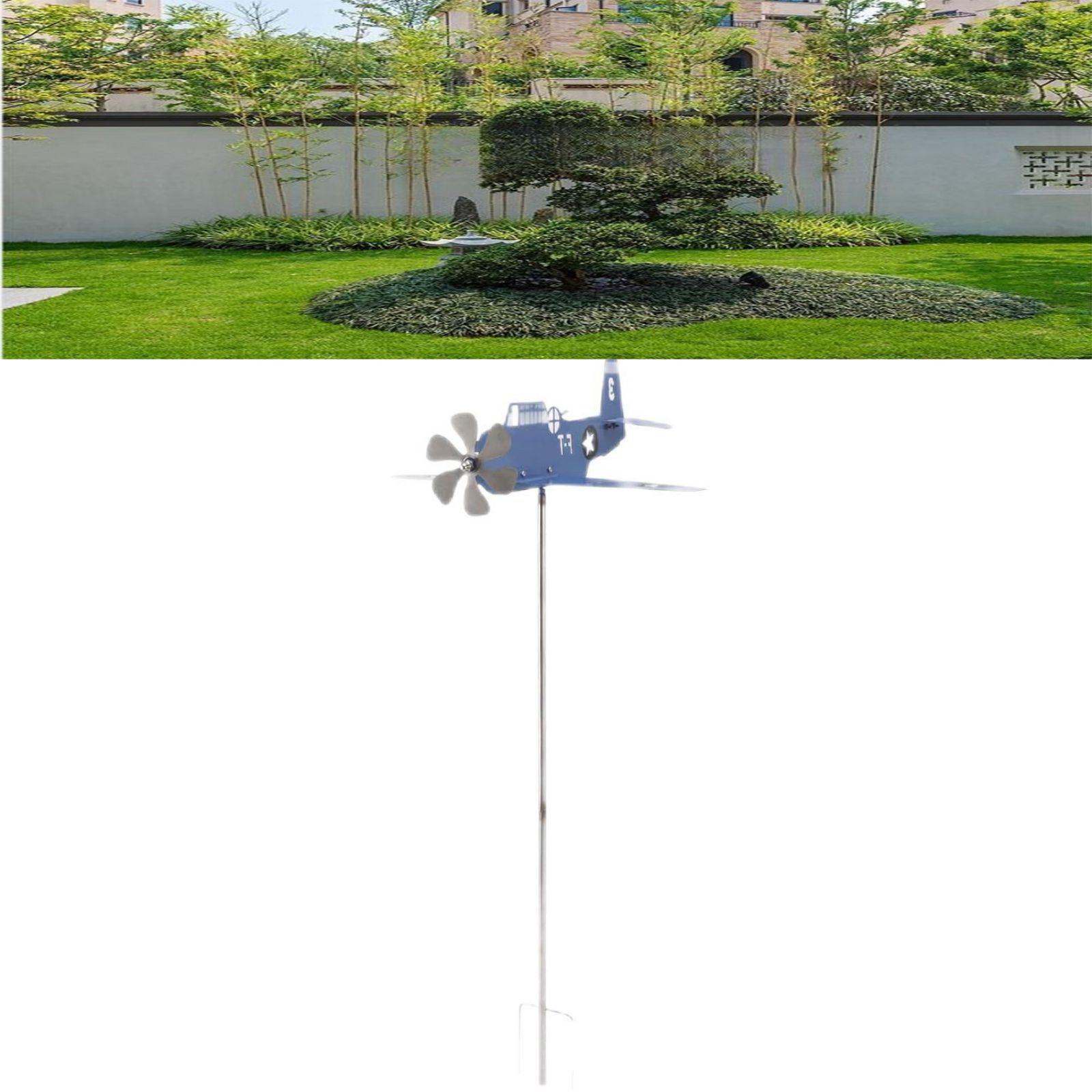 

Outdoor Airplane Wind Direction Indicator Weathervane, Wind Spinner Windmill,for Yard Garden Patio Lawn Roof Garage, Gazebo, Barn Or Patio blue #1
