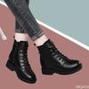 Women's autumn winter new black thick soled short boots versatile simple comfortable daily casual wear-resistant women's boots