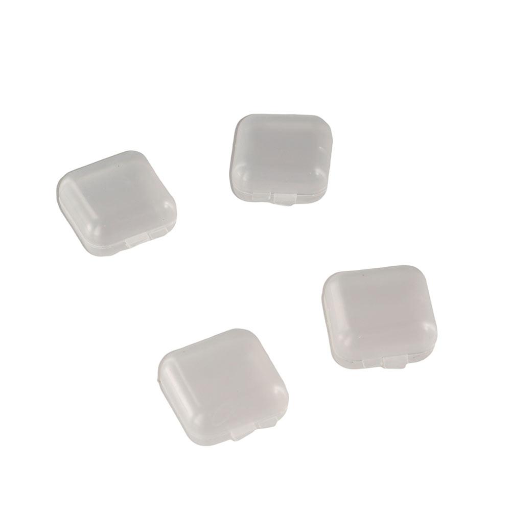 100 sztuk Pudełko do przechowywania wykończeniowe Mini Przezroczyste Kwadratowe Plastikowe Etui Kolczyk Pierścionek