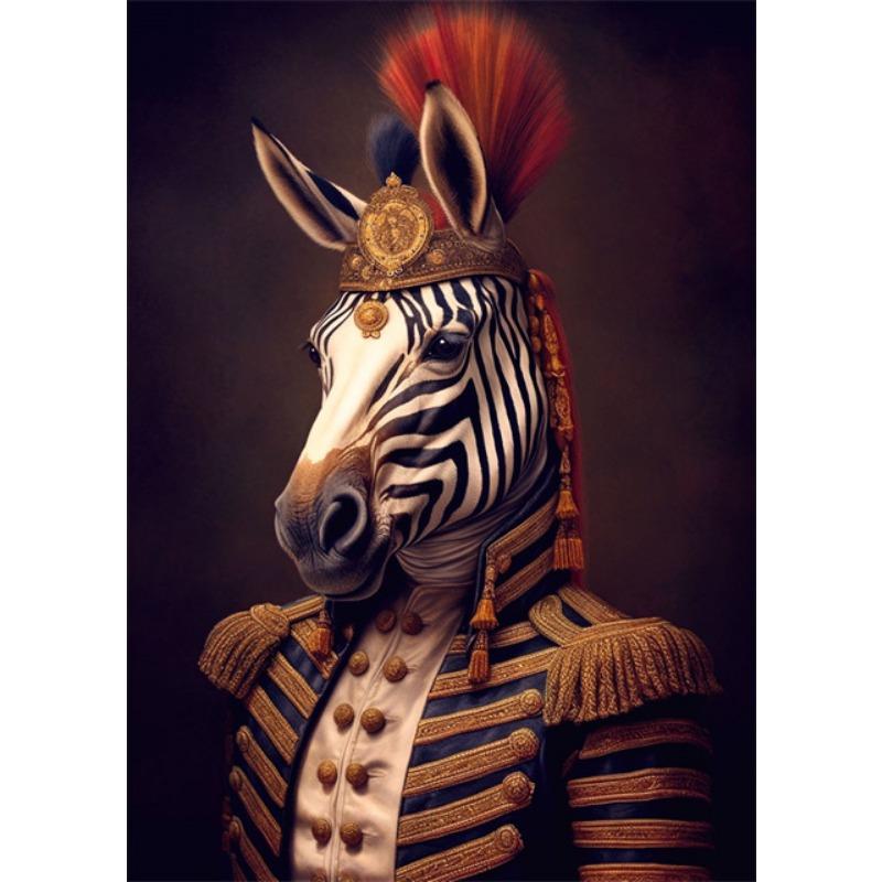 Noble Animal Portraits Canvas Prints Posters Vintage Funny Animals Mural Canvas Wall Art Pictures for Living Room Decoration